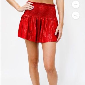 Queen of sparkles red sparkly swing shorts size M!❤️
